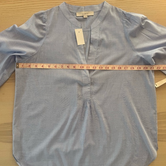 LOFT Blue Blouse - Picture 3 of 6